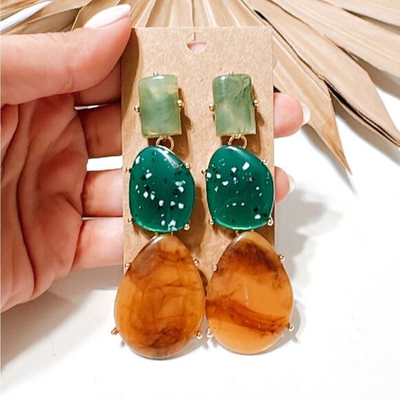 Crystal drop earrings N426 - Picture 2 of 5